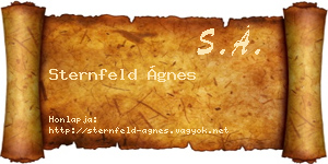 Sternfeld Ágnes névjegykártya