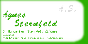 agnes sternfeld business card